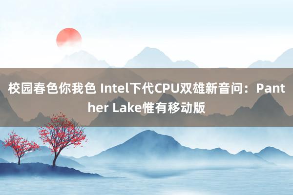 校园春色你我色 Intel下代CPU双雄新音问：Panther Lake惟有移动版