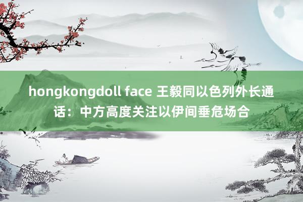 hongkongdoll face 王毅同以色列外长通话：中方高度关注以伊间垂危场合