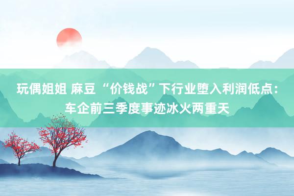 玩偶姐姐 麻豆 “价钱战”下行业堕入利润低点：车企前三季度事迹冰火两重天