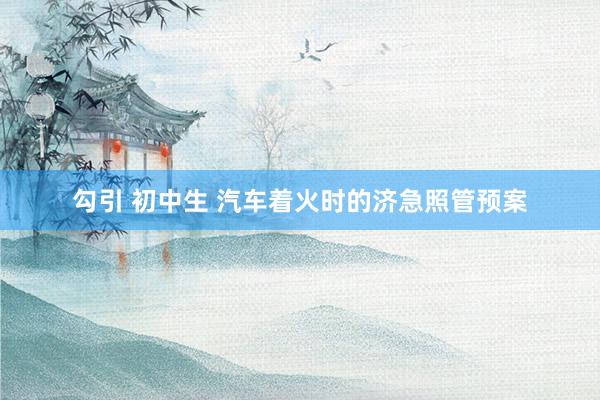 勾引 初中生 汽车着火时的济急照管预案