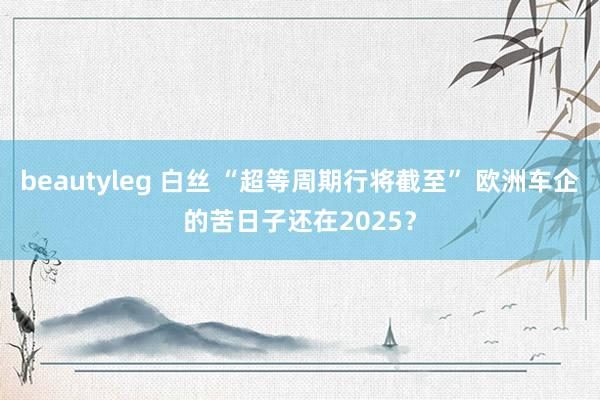 beautyleg 白丝 “超等周期行将截至” 欧洲车企的苦日子还在2025？