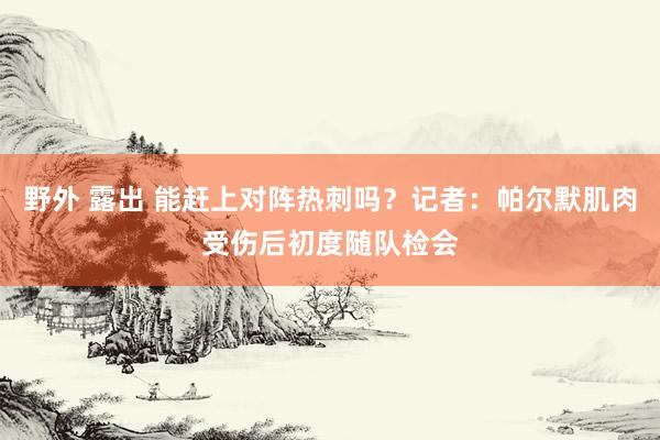 野外 露出 能赶上对阵热刺吗？记者：帕尔默肌肉受伤后初度随队检会