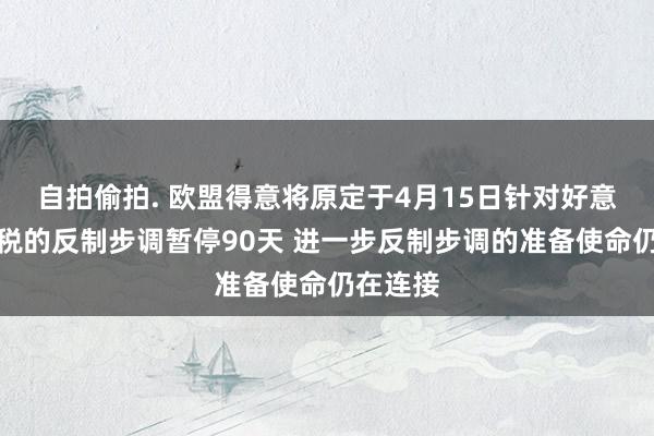 自拍偷拍. 欧盟得意将原定于4月15日针对好意思国关税的反制步调暂停90天 进一步反制步调的准备使命仍在连接